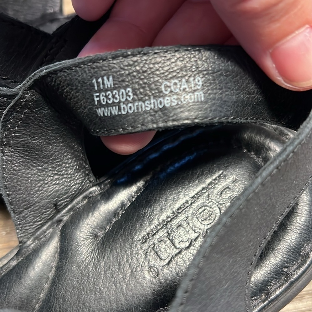 Born Black Leather Sandals - Picture 4 of 5